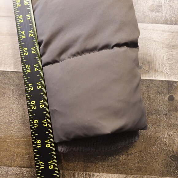 Lauren Ralph Lauren Down Puffer Coat Women’s Large Taupe Hooded Faux Fur - Picture 7 of 16